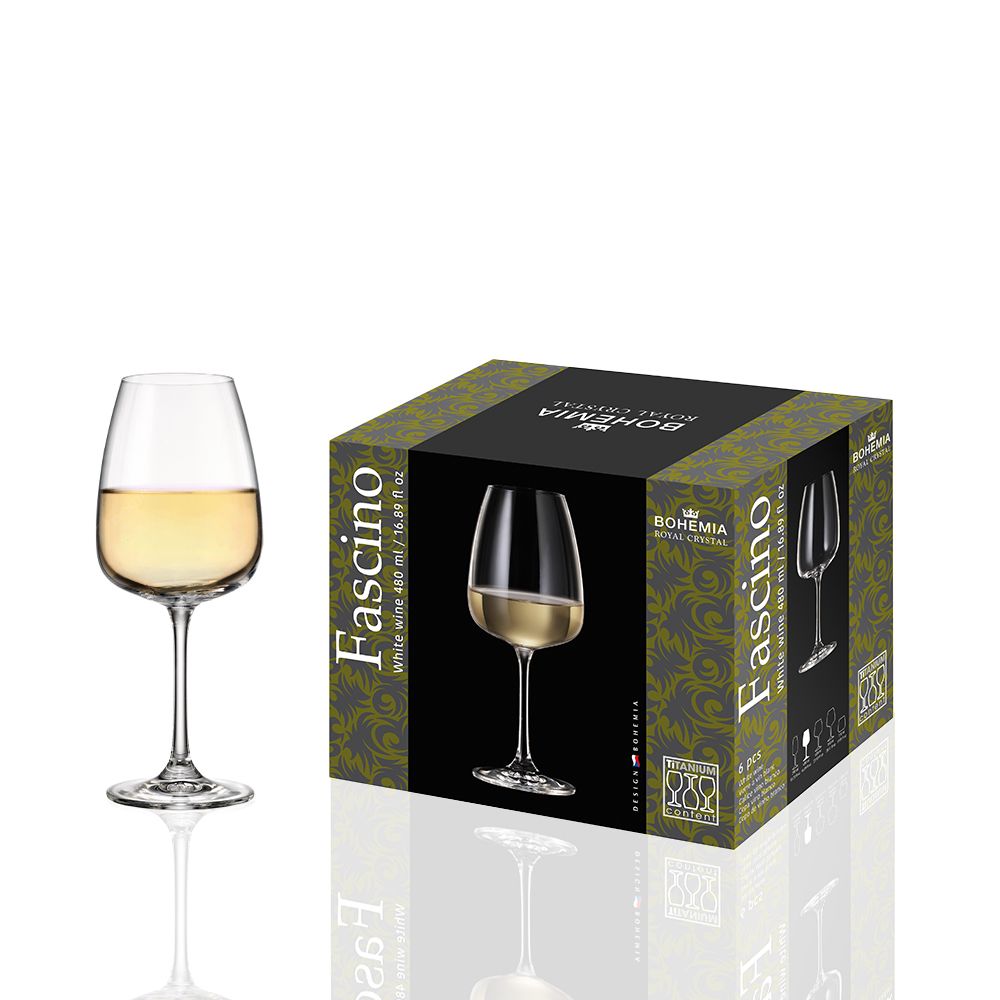 Bộ 6 ly vang trắng Fascino 480ml
