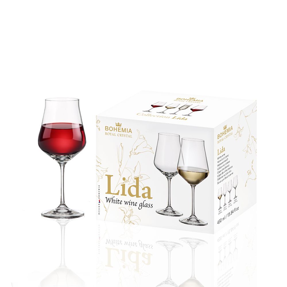 Bộ 6 ly vang đỏ Lida 450ml
