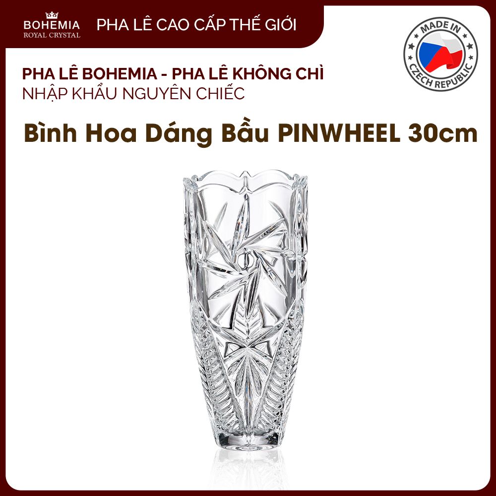 Bình Hoa Pha Lê Tiệp Không Chì Cao Cấp Bohemia PINWHEEL 89002