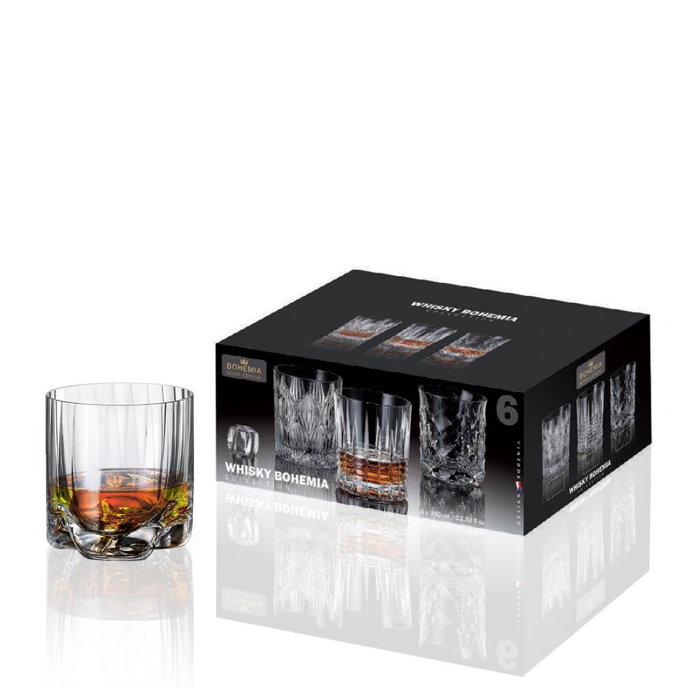 Bộ Ly Pha Lê Bohemia Trio Waterfall 410ml